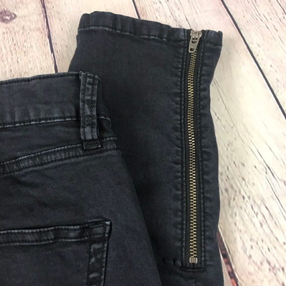 BDG Stretch Skinny Jeans Zip Ankle Black Denim - Picture 6 of 8
